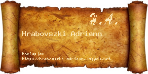 Hrabovszki Adrienn névjegykártya